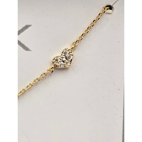 Belk Gold Tone "I Love You More" Pendant Necklace Sparkling Heart Charm - Picture 3 of 8